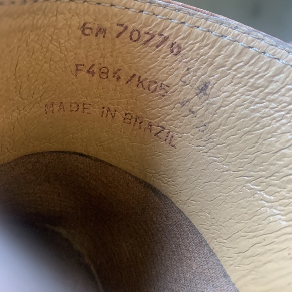 Frye Women's Light Brown Leather Slip-On High-Heel Clogs Size 6 - Picture 15 of 16